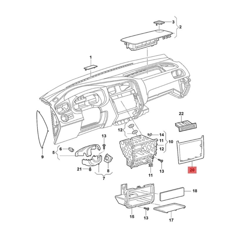 Headunit Paint Radio Frame Panel Fascias Player Board Plates Box Trim Decorative for 5 6R 6RD858069D Car Display Screen