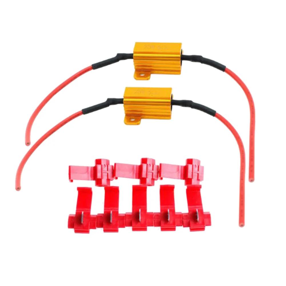 

2-8Pcs LED Car Light Resistance Anti-Flicker Adapter Waterproof 25W 6ohm Load Resistors for Automobile Reverse Light Signal Lamp