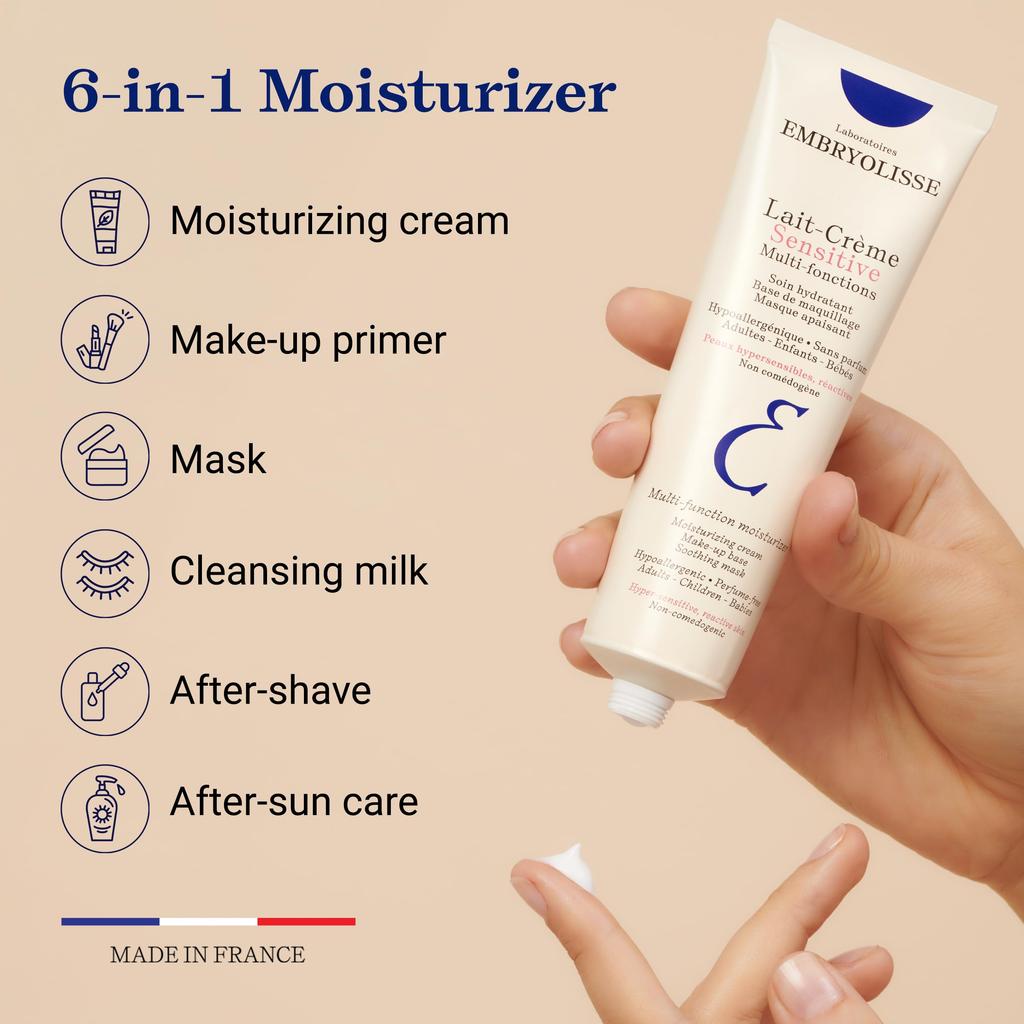 Embryolisse Moisture Cream Sensitive 100ml Makeup Body Care Suitable for Sensitive Skin [Authentic Product] - Fragrance-Free, Moisturizing, Base,