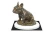 Francouzský buldoček, Frenchie II - figurka psa, figurka na bílém podstavci, trofej pro výstavu psů Art-Dog