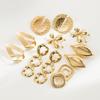 Geometric Irregular Butterfly Metallic Stud Earrings with Retro Hollow Design