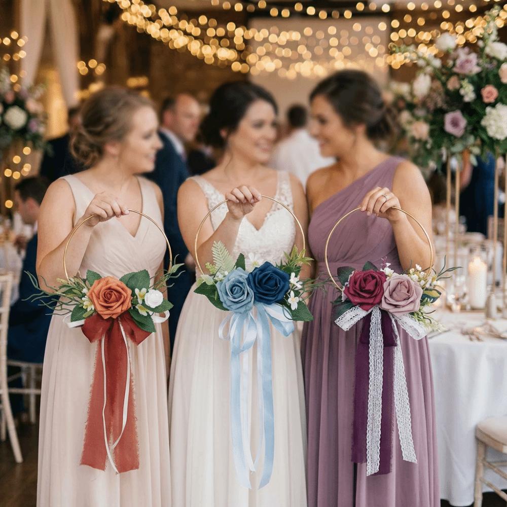 Romantic Artificial Rose Garland Elegant Wedding Decor Wreath  Bridal Shower