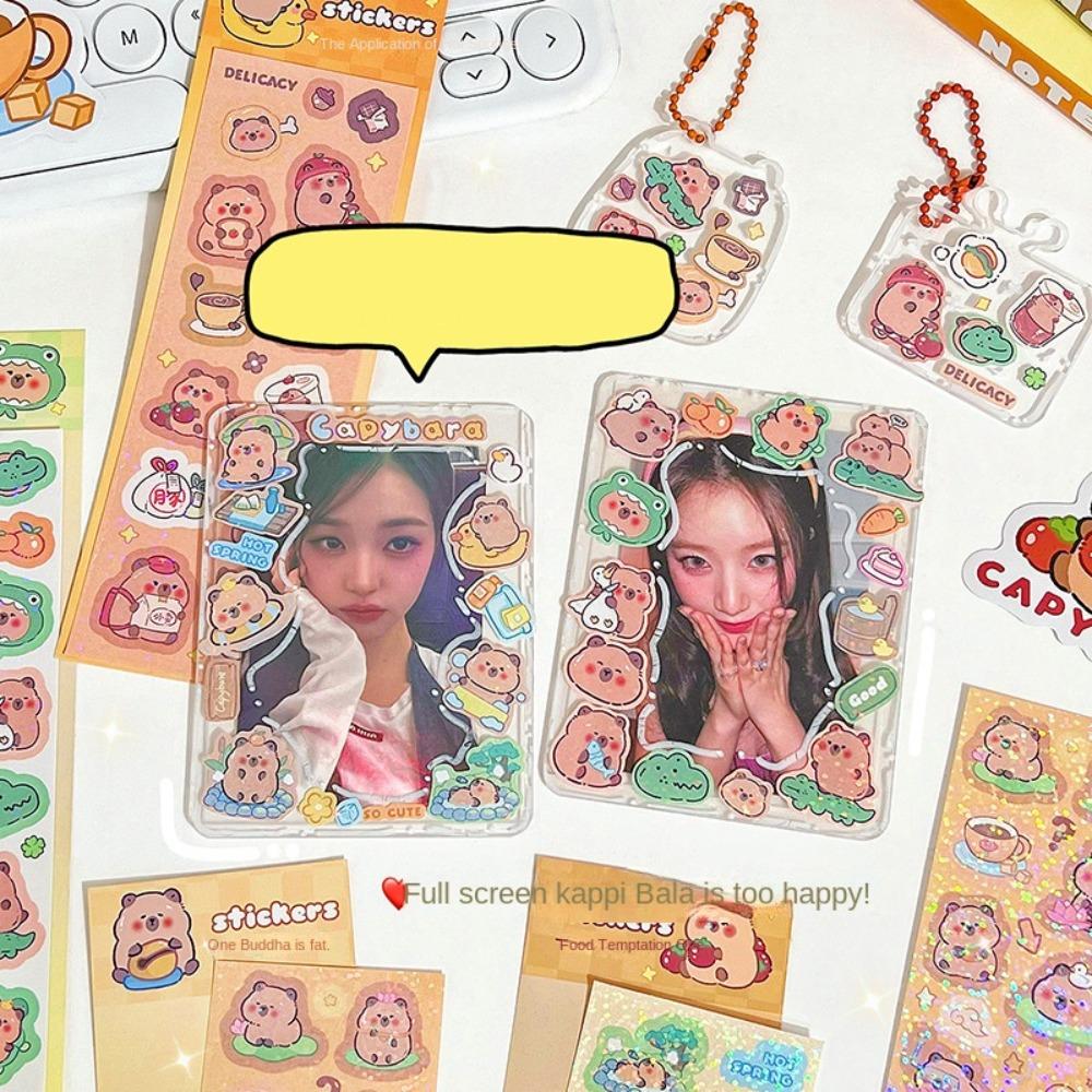 Multi-purpose Capybara Stickers Waterproof Stationery Sticker  Suitcase