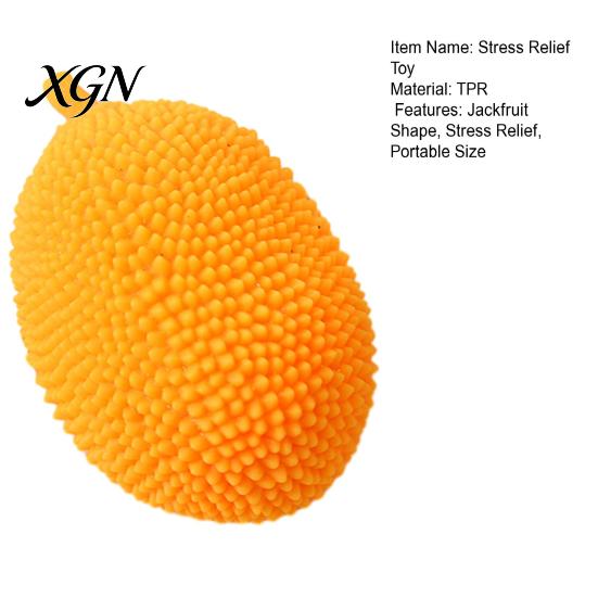 Flour Filled Stress Ball Simulation Jackfruit Squeeze Toy Anxiety Relief Soft TPR Decompression Simulated Fruit Sensory Hand Exercise