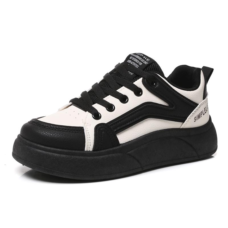 

Fashion New Chunky Women Sneakers Soft Thick Sole All-Match Leather Casual White Ladies Shoes Trainer Platform Tennis Sport Shoes Girls 35