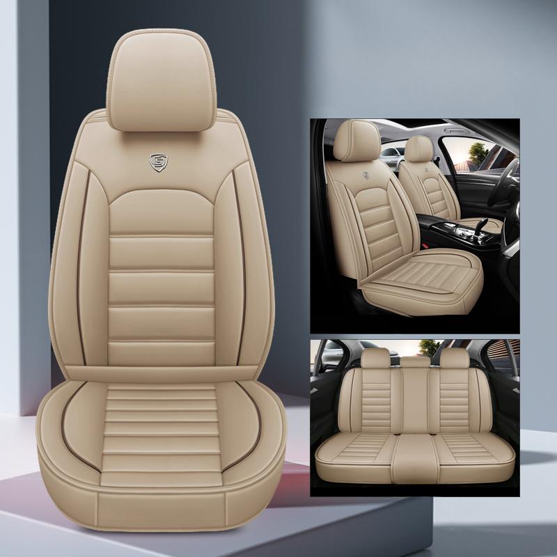 Full Set Car Seat Covers , Breathable Leather Automotive  Seat Covers Compatible with Most Vehicles, Cars