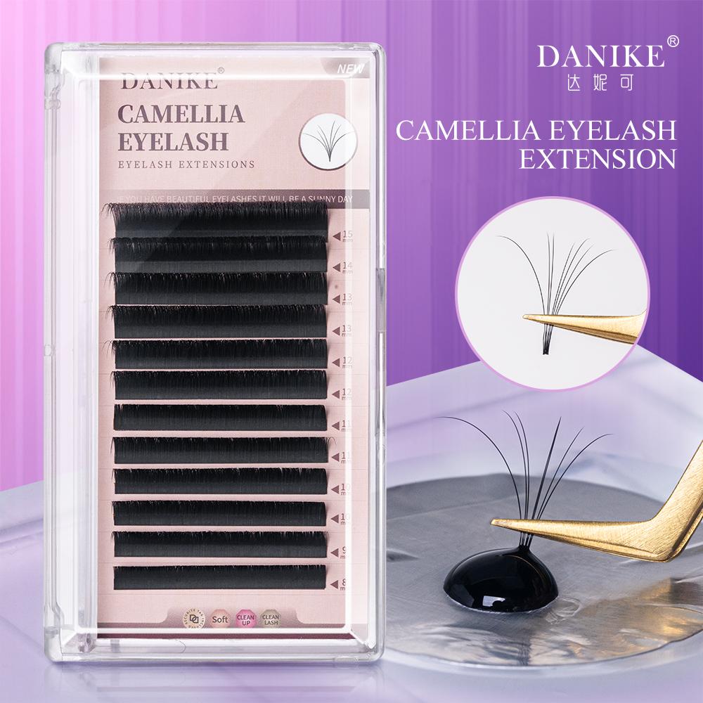 DANIKE Camellia Eyelash Extensions 0.05/0.07mm D Curl 8-15mm Mix 3 Length Gradient Lashes