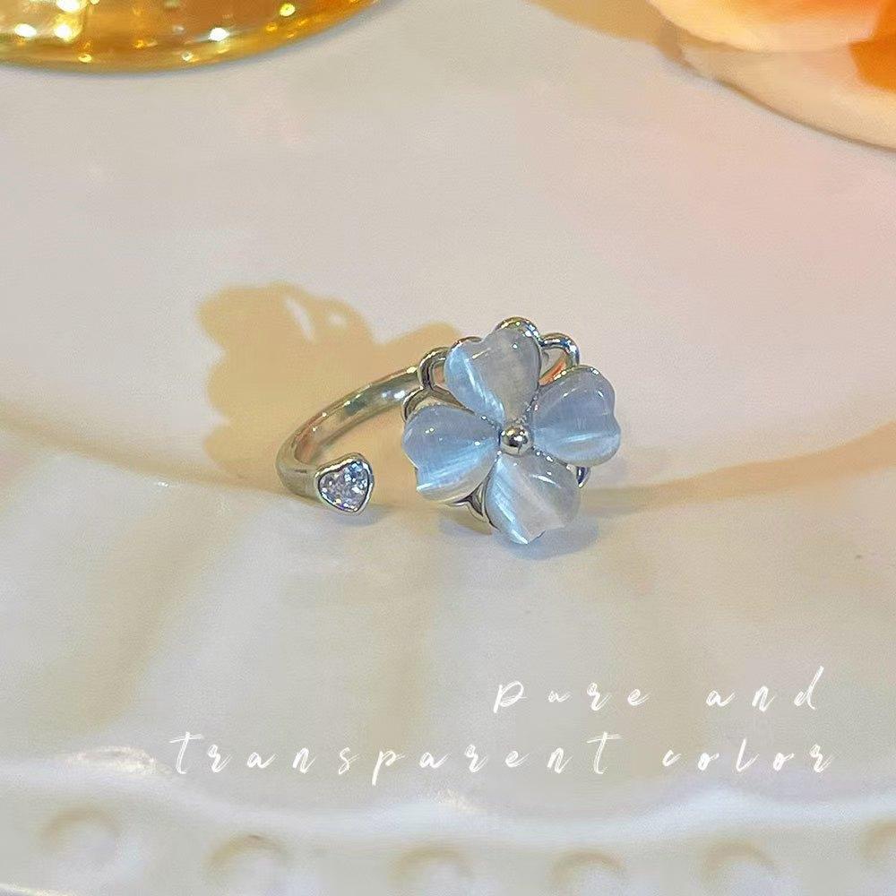 Classic Four-leaf Clover Ring - High-end Lightweight Luxury Versatile Open Ring for Women