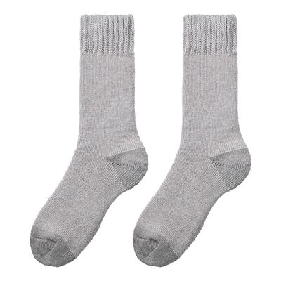 Gunze Fire Acedron Warm Wool Full Pile Warm Room Gray Socks, Moisture-Wicking, Heat-Generating, Blend, Knit, Deodorizing, Socks, AGY304, Men's,
