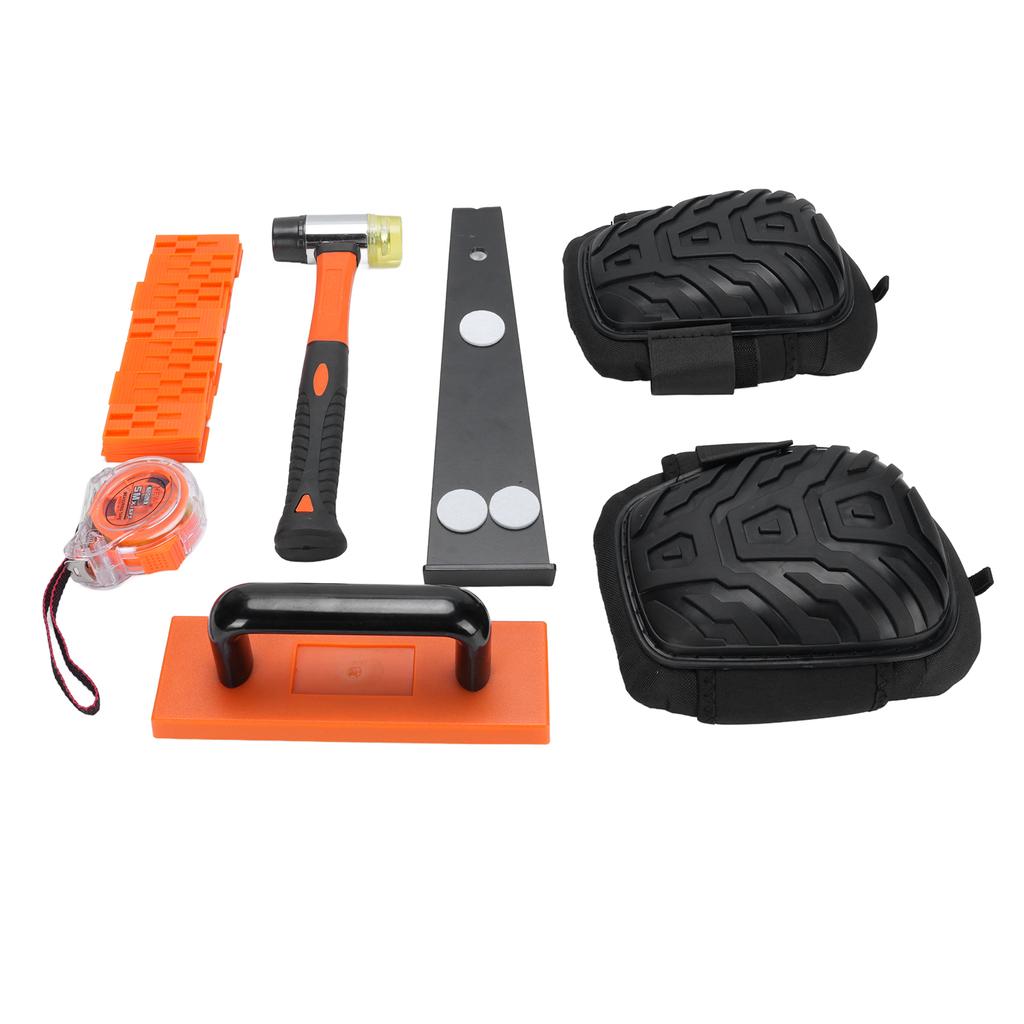 45-teiliges Laminat-Holzboden-Installationsset 295mm 2-seitiger weicher Hammer 40 Abstandshalter Schwerlast-Ziehwerkzeug