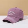 Baseball Cap Retro Washed Letter Embroidery Women'S Spring And Summer Versatile Face Small Soft Top Cap