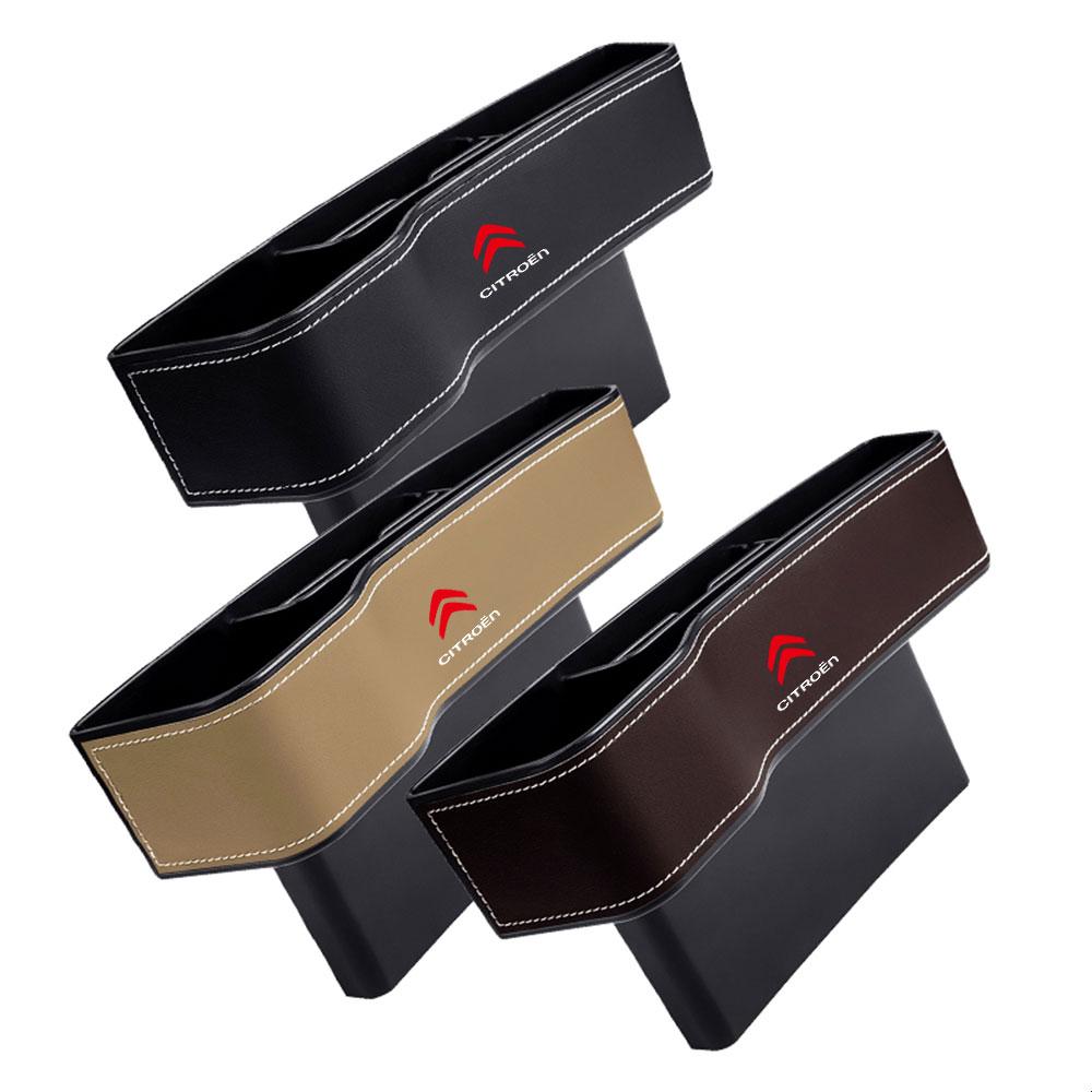 2 Stück Auto Sitzspalt Aufbewahrungsbox Leder Spalt Füller Hülle Für Citroen C1 C3 C4 Grand Picasso C4L C5 C6 C8 VTS Aircross C5x7