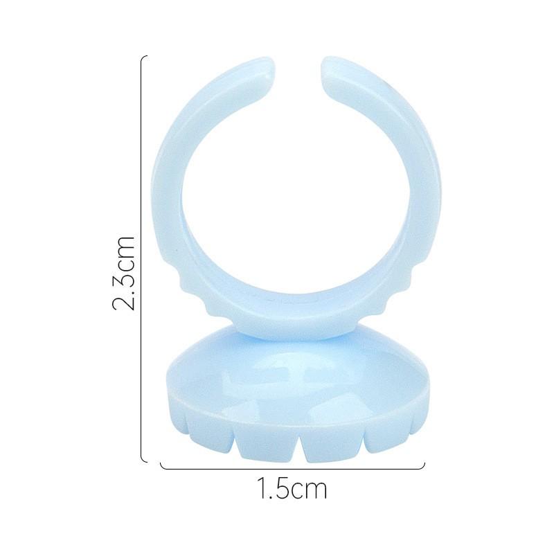 Heart-Shaped Eyelash Glue Ring Cups, 100-Pack - Eyelash Grafting & Embroidery Tools