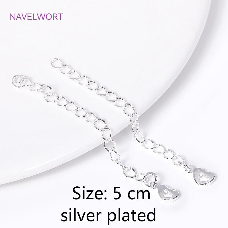 18K Gold Plated With Tag Extension Chain Brass Metal Extension Chains Connectors DIY Necklace Bracelet Jewelry Making Supplies