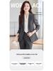 2024 Women's Gray Professional Suit Set - Spring/Autumn High-End Jacket for Workplace, Commute, or Interview