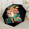 Pikachu Adventure Poster Outdoor Automatic Umbrella Sturdy 8-Rib Shaft Sturdy Construction Travel Essential Elegant Women's Umbrella Spiritual Gift