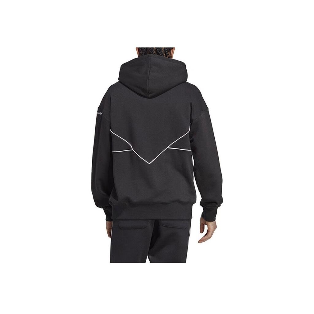 Adidas Originals Trefoil Logo Embroidered Drawstring Hoodie Men Hoodie Black HR5335
