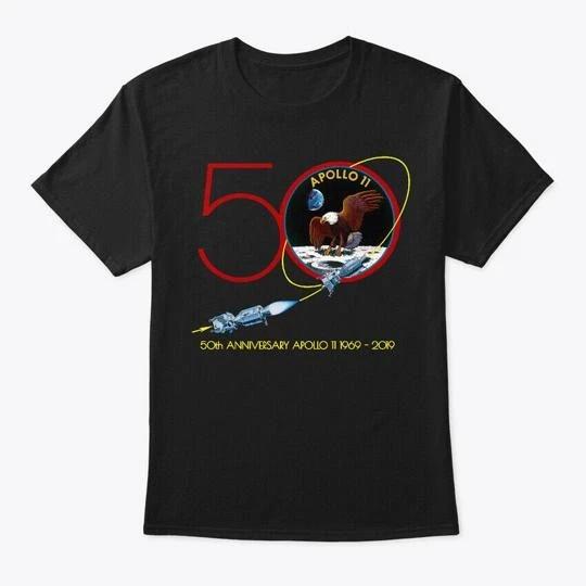

Apollo 11 50th Anniversary Moon Landing TTshirt Made in the USA Size S to 5XL 4XL