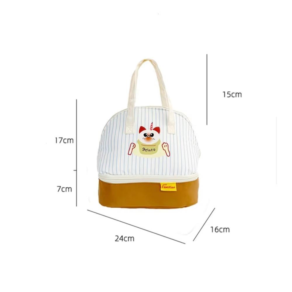 Portable Children's Lunch Handbag Waterproof Oil Proof Insulated Aluminum Foil Bag Large Capacity Cartoon Pattern Picnic Bag