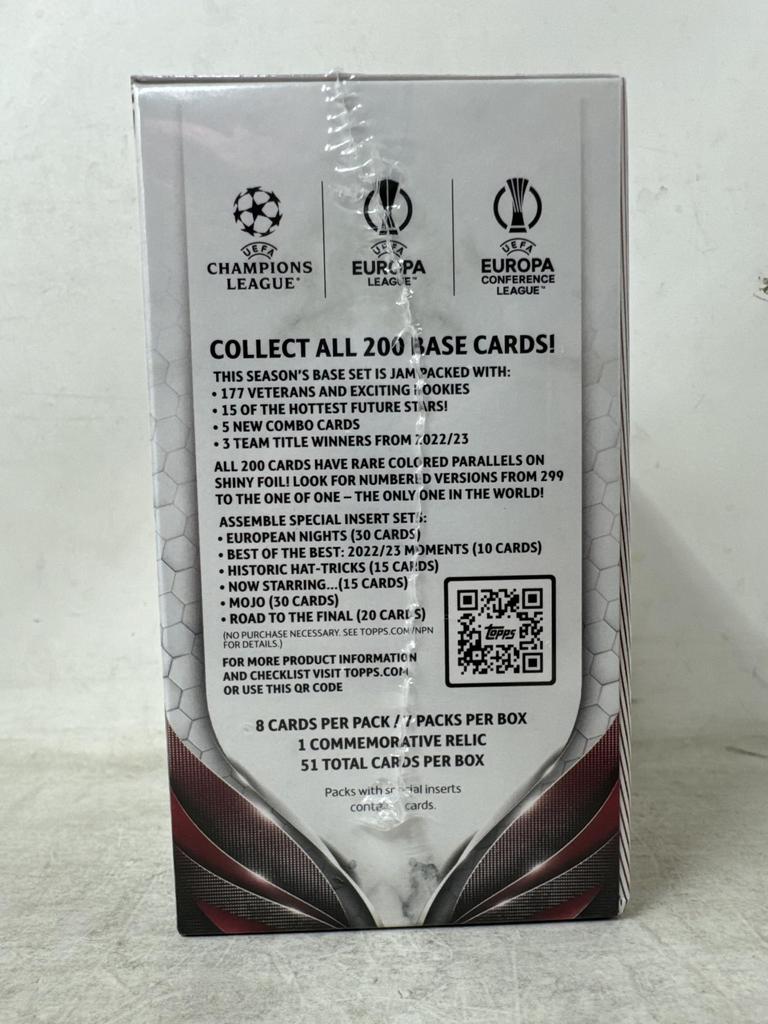 Topps Pudełko Wartość Klubowych Rozgrywek UEFA 2023/24.