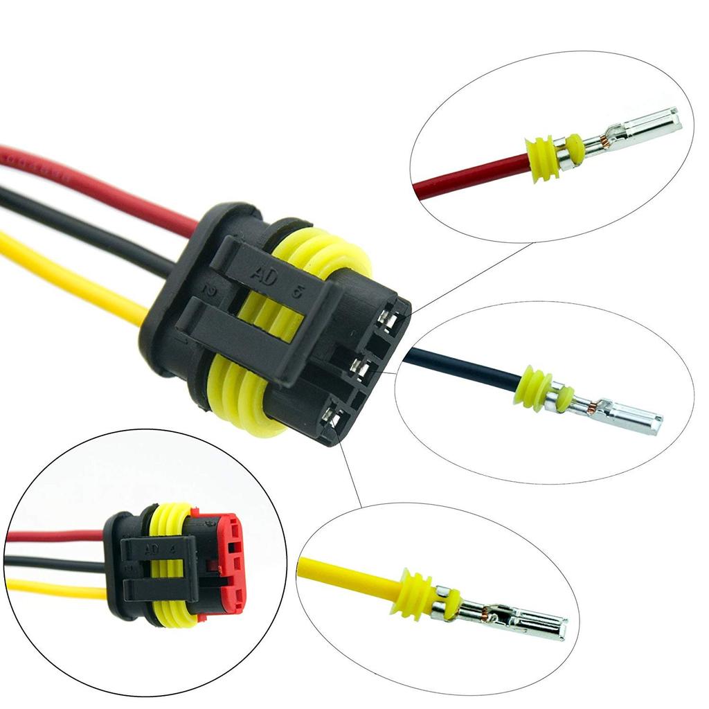 1 6-Pin Wasserdichte Auto-Elektrik-Drahtverbinder Stecker Klemme Sicherungshalter Kit