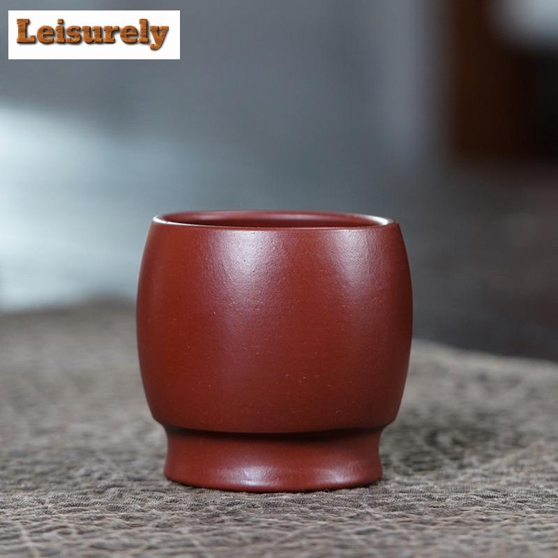 110ml Yixing Lila Ton Bambus Teetasse Traditionelles Teeschalen-Set Tassen Tee-Verkostung Dufttasse Jianzhan Meistertassen Teegeschirr