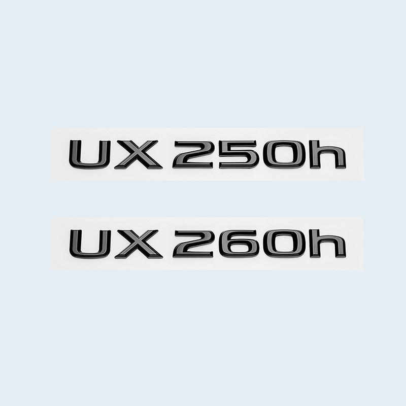 3D ABS Chrome Black UX200 UX250h UX260h Emblem Car Tail Letters Trunk Logo Badge Sticker for Lexus UX Series Accessories