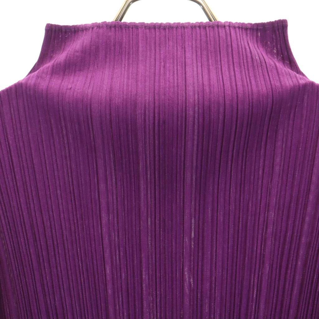 PLEATS PLEASE Made In Japan Long Sleeve Pleated Cut 3 Purple Women Used