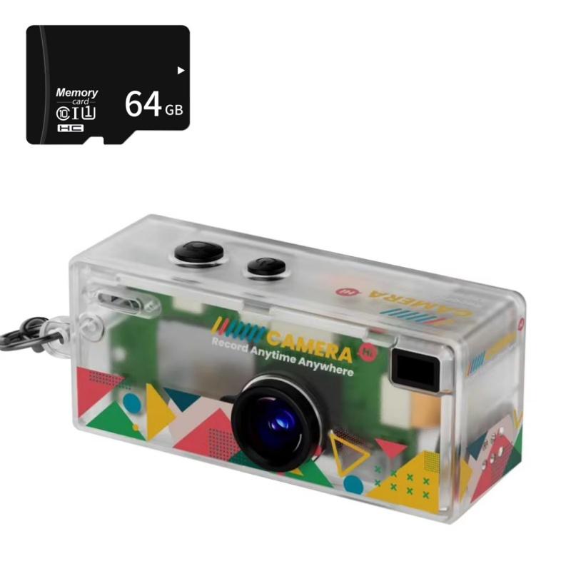 G6 Mini Retro Thumb Keychain Camera 0.96 Inch With HD 130° Wide-angle Lens TFT LCD Display Screen Portable For Students with Flash Support Memory Card