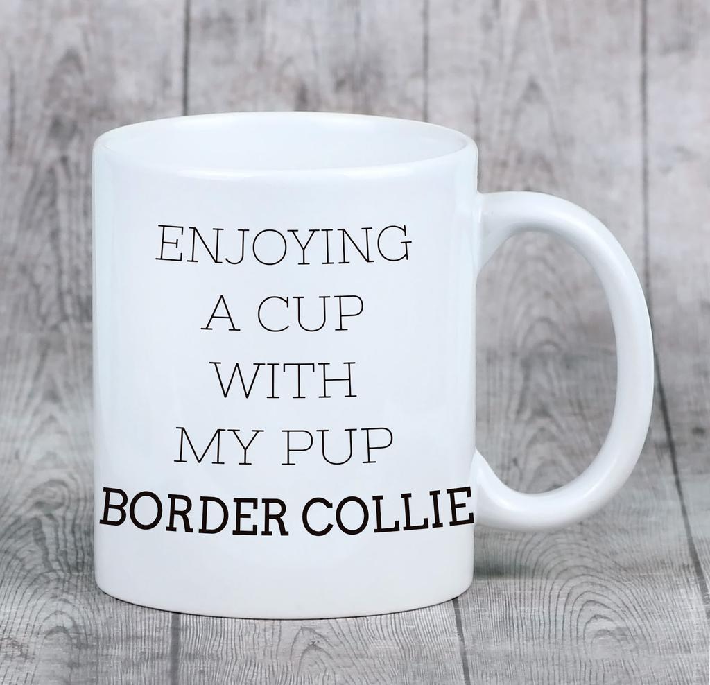 Border Collie -Kubek Ze Zdjęciem I Napisem Geometryczny Pies Art-Dog