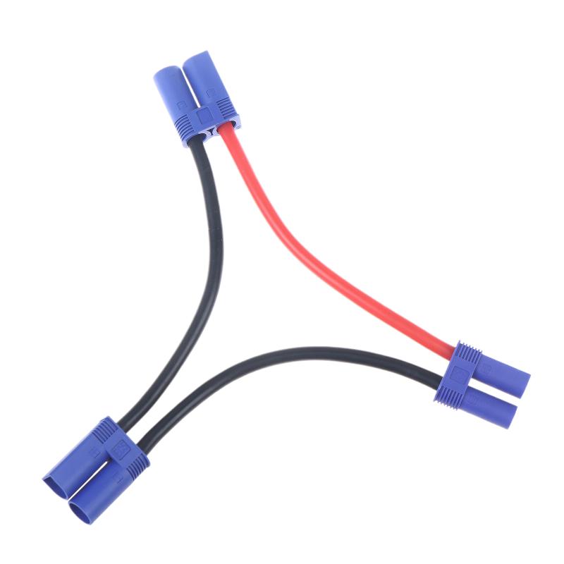 Ec5 Parallel Battery Connector Cable Dual Extension Y Splitter 12Awg Silicone Wire Y / O Style For Rc Toys