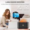 Flame Diffusers for Essential Oils Large Room-Upgraded 300ML Aroma Diffuser Humidifier with RGB Light-Remote Control for Home Office Shop Gym