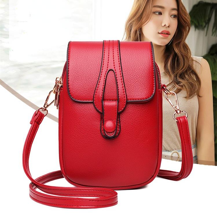 Women's Bag Double-layer Mobile Phone Bags Mini Vertical One-Shoulder Diagonal Female Large-capacity Fashion Pack for Ladies