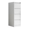 Grey-White Wide Four-Drawer Office File Cabinet