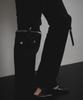 Bunteu Cargo Strap Pocket Pants (Black)