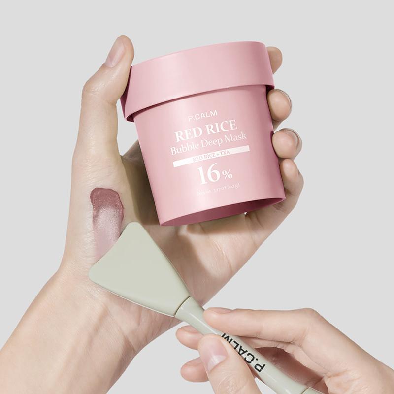 P.CALM Red Rice Bubble Deep Mask 90g