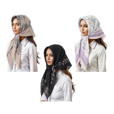 Stylish Flower Turkish Head Wrap Soft And Comfortable Hijab Head Scarf For Everyday Wear Ethnic Malay Head Covering