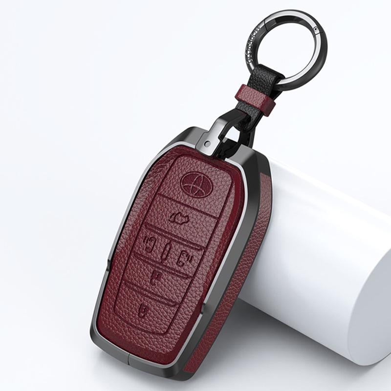 Чехол для ключа Toyota: Натуральная кожа для Camry 9-го поколения, RAV4, Wildlander, Venza, Sienna