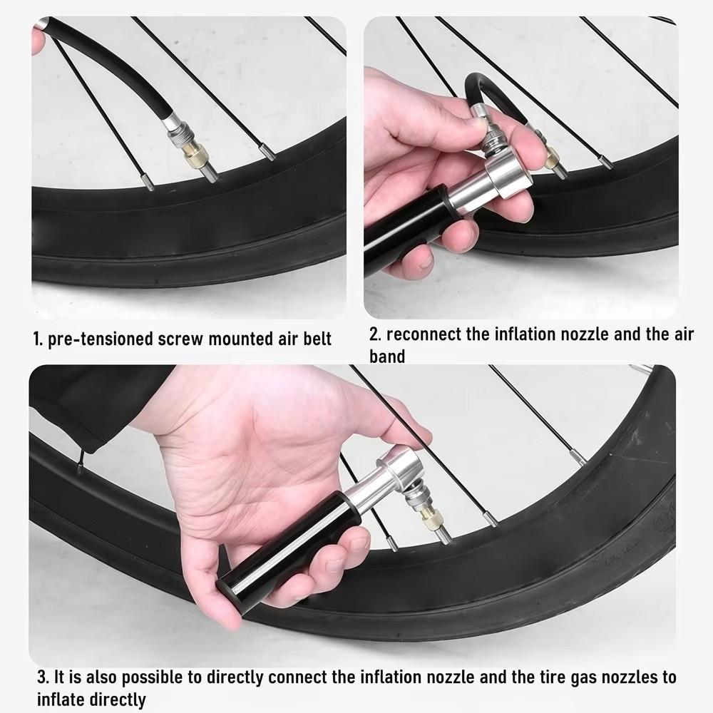 Lightweight Mini Bike Pump Aluminum Zinc Zinc Alloy Bike Air Pump Tire Inflator Bicycle Pump  Football
