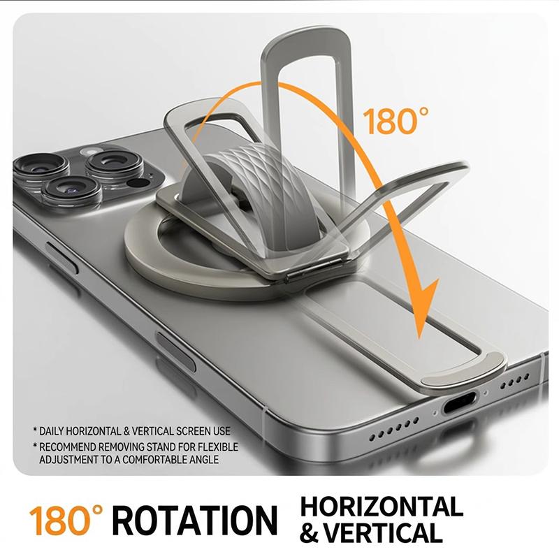 Magnetic Phone Ring Holder Anti Fall Adjustable Kickstand Smooth Skin Touch Universal for Office Hands Free Use