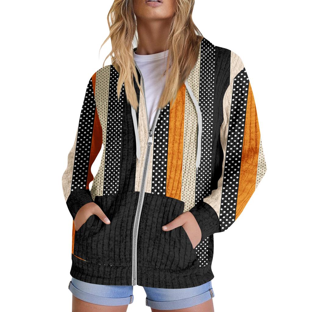 Mikiny pro ženy Trendy topy Ležérní Podzimní Móda Mikina s dlouhým rukávem S kapsami Svetr Lehký