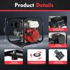 Gas-Powered 2-Inch 6.5HP 4-Stroke Gas Water Semi Trash Pump Gas-Power Water Irrigation Transfer Pump