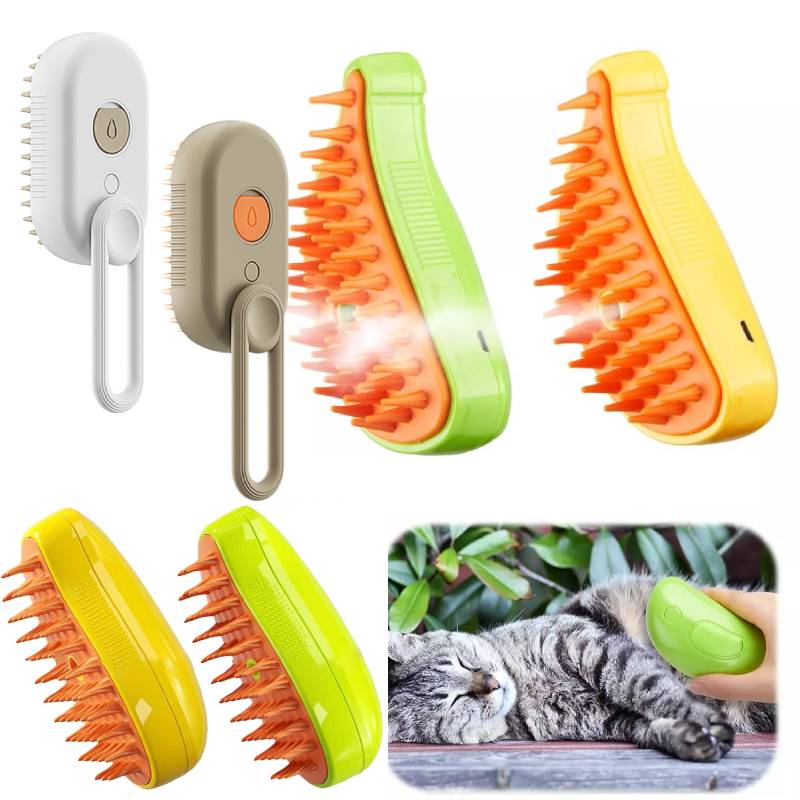 3 In 1 Dog Cat Steam Brush Pet Electric Spray Massage Comb Pet Hair Comb Removal