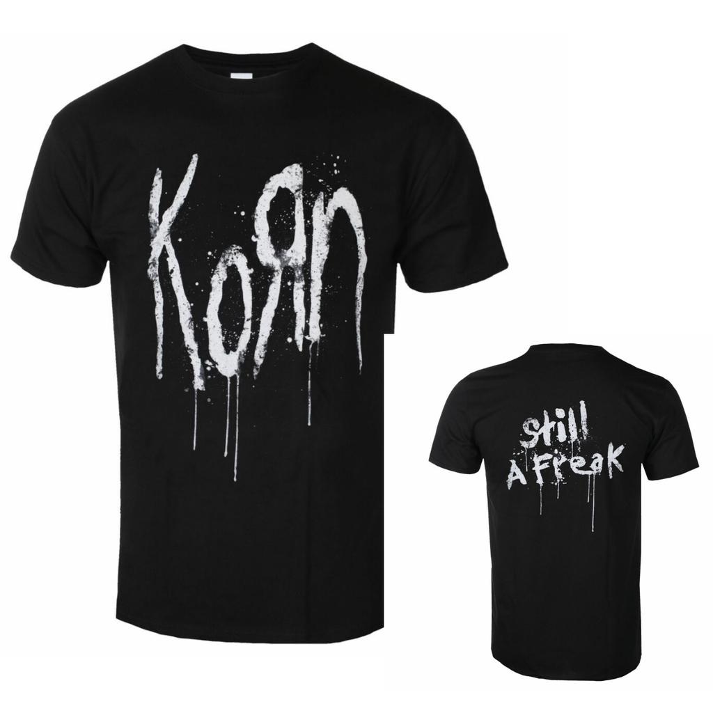 Top Korn Graphic Cotton Band Tshirt Unisex Summer Short Sleeve Fashion Brand Tee Luxury Casual Vintage Tees