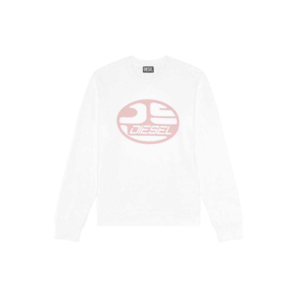 DIESEL Sweatshirts Men's White Crew Neck Moderate Regular A064940HAYT-WH