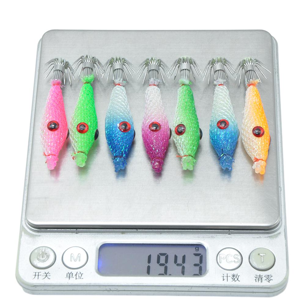 7 Pcs Squid Hook Lure Hook Fishing Tackles Simulation Luminous Fishing Bait Fluorescent Fishing Lures Fishing Lures for Fishing