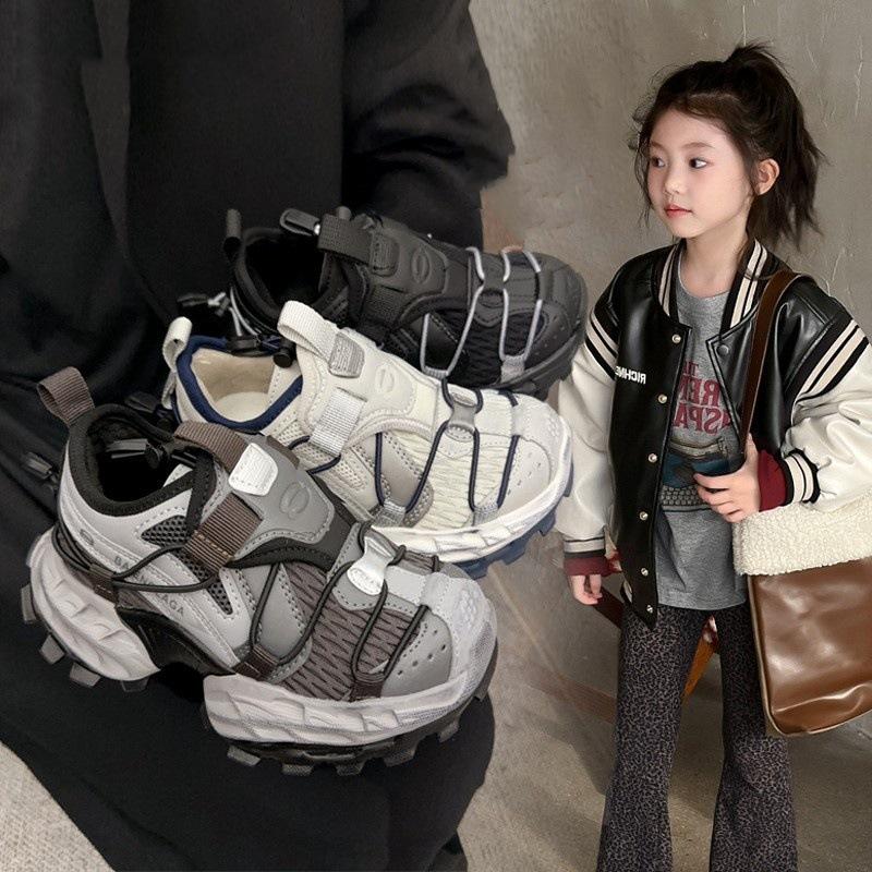 Girls' Sneakers 2025 Spring New Children's Hiking Shoes Boys' Fashion Non-slip Casual Running Shoes Trend Classmates