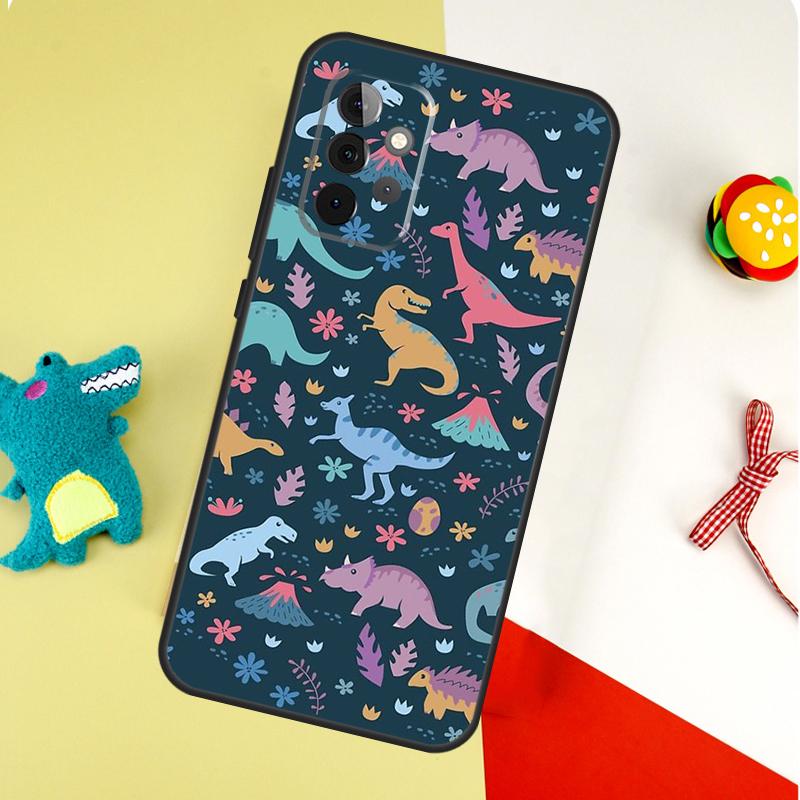 Cute Dinosaur Baby For Samsung Galaxy A53 A33 A13 A54 A34 A14 A55 A35 A15 A05 A06 A16 A22 A32 A52 Phone Case