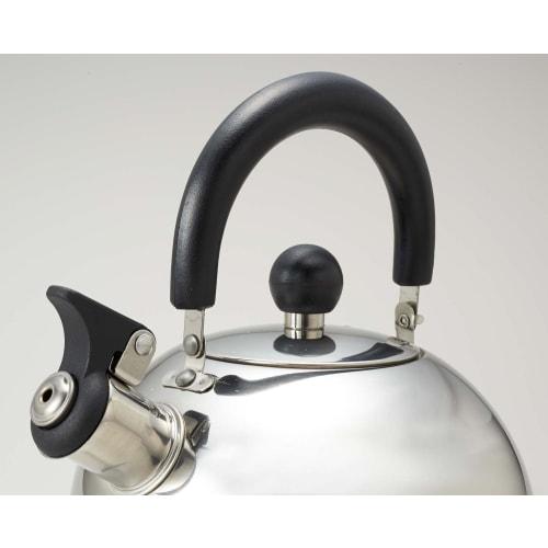 Pearl Metal Whistling Kettle, 2.3L, Induction Compatible, Stainless Steel, Novel H-1391