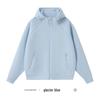 Men's 400g Heavyweight Liquid Cotton Raglan Sleeve Cardigan: Autumn/Winter Solid Color Casual Loose Zipper Hoodie.